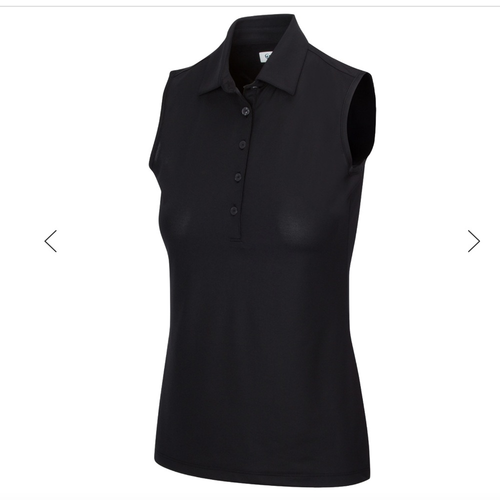 GREG NORMAN COLLECTION BLACK WOMENS POLO SHIRT PLAY DRY XL